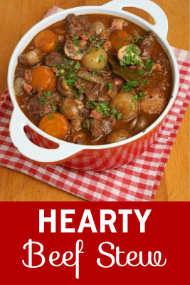 Comfort food at its best! This hearty beef stew is easy to make and freezes beautifully so you can even enjoy it on weekdays.