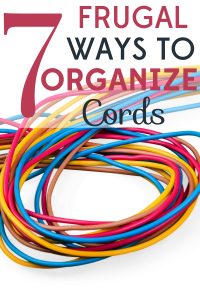 Electrical cords can become a tangled mess, plus they're such eyesores! Check out these 7 frugal ways to organize cords.