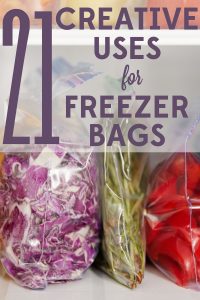 Freezer bags can do so much more than store food! These 21 creative ways to use freezer bags will save you money and space.