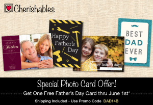 Score a FREE father's day card today! 