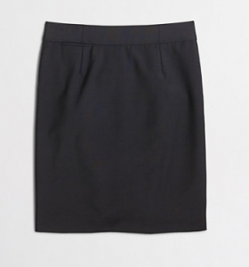 Factory Pencil Skirt in Lightweight Wool on sale for   $69.99 (reg. $95!).