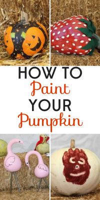 Forget about the mess of carving pumpkins! Painted pumpkins are stylish and fun to make. The best part: no clean up!