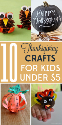 These 10 Thanksgiving crafts for kids are the perfect addition to your holiday dinner. Even better, they're all $5 or less!