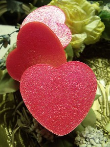 Handmade heart soap 