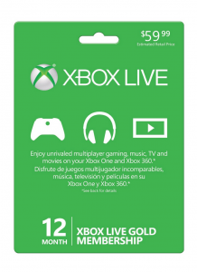 xbox live 12 month gold membership 30
