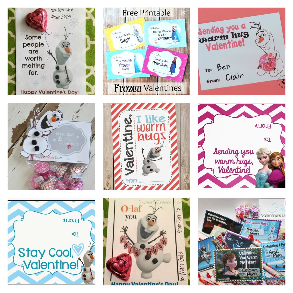 Tuesday Freebies - Free Frozen Valentine's Day Cards