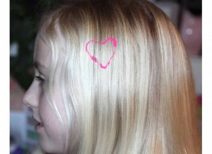 Hair paint heart