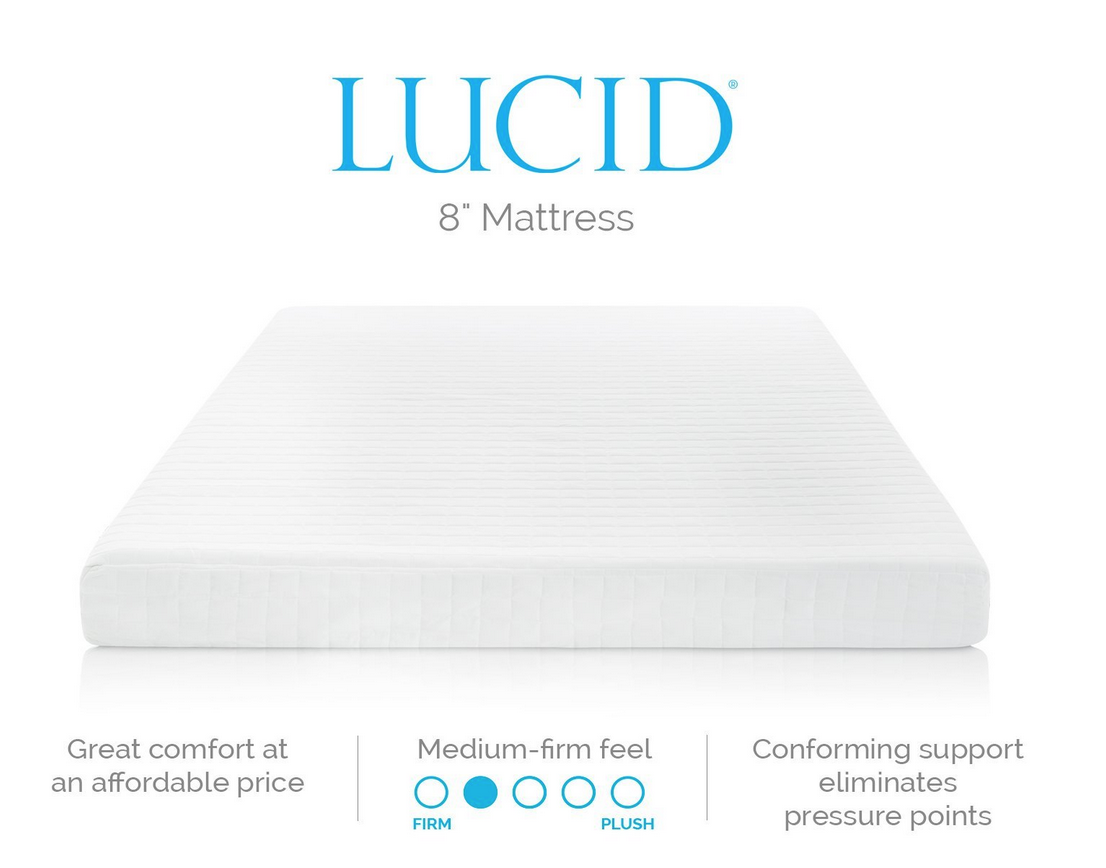 lucid 8 inch mattress queen