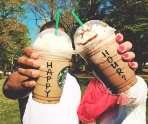 Score half-price Starbucks frappaccinos today!