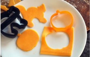 Cheese in Halloween shapes