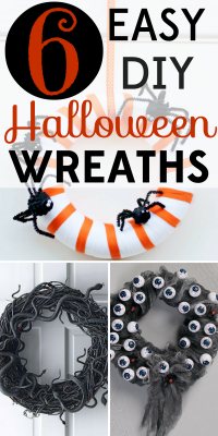 Don't pay scary prices for Halloween wreaths! These 6 easy DIY Halloween wreaths are sure to spook anyone who comes to your front door! 