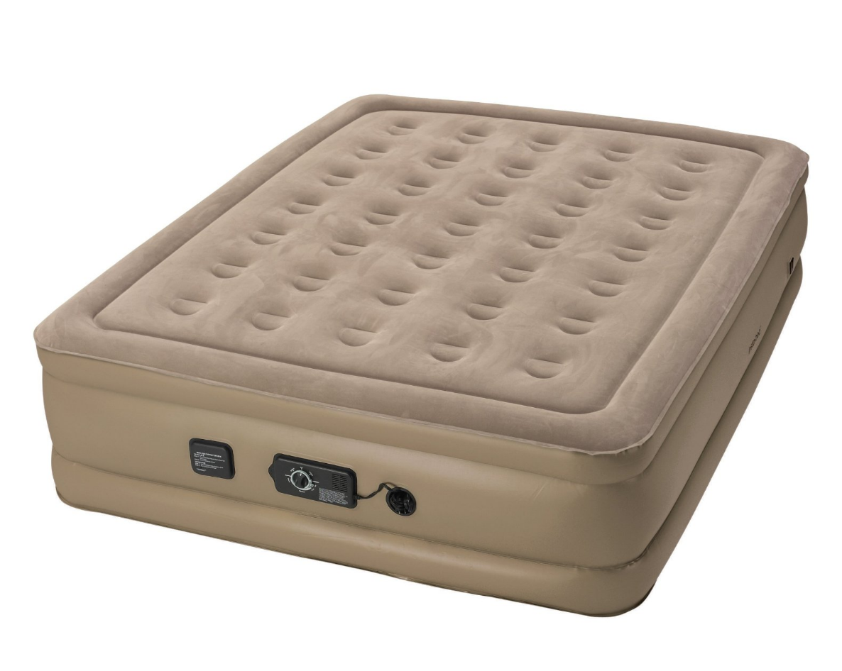 Insta-Bed Raised Air Mattress with Never Flat Pump Only ...