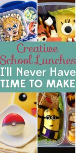 These creative school lunches are definitely Pinterest-worthy, but let's face it: I'll never have time to make them. 