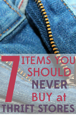 Do you know what to avoid when thrifting? Check out these 7 bargain pitfalls that you should never buy at thrift stores.