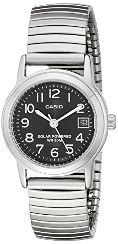 Casio Women's Easy-To-Read Solar Stainless Steel Watch Only $7.21!