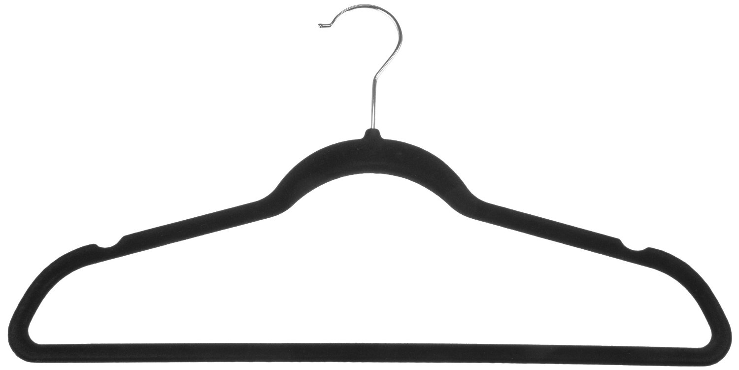 AmazonBasics Velvet Suit Hangers 50 Pack, Black Only 18.00!