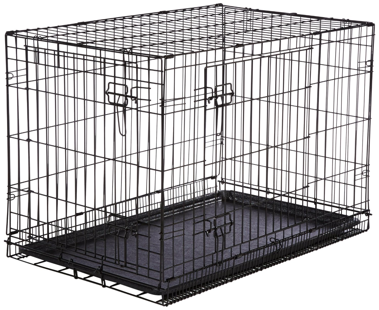 Folding Metal 2 Door Dog Crate 31.57