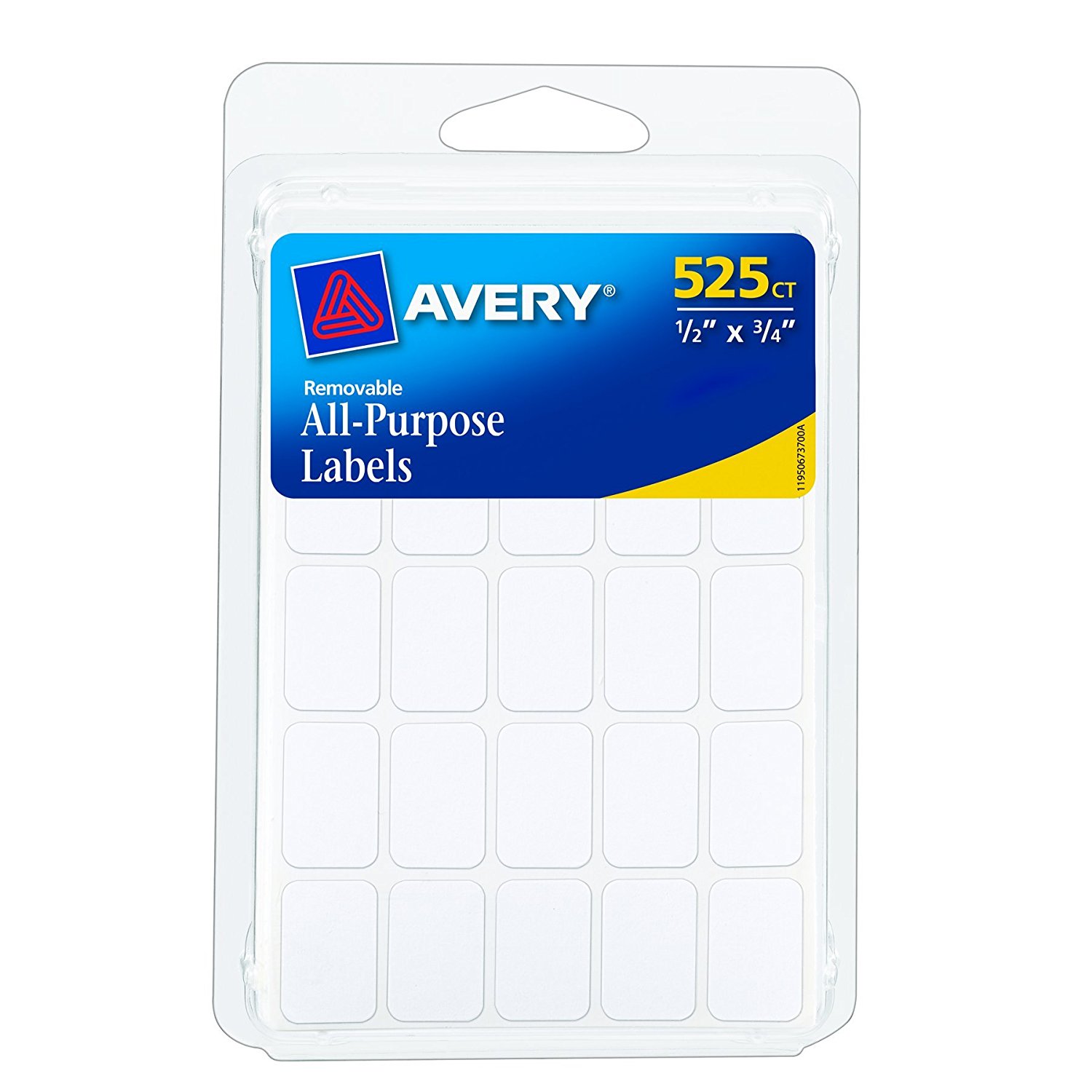 Avery Removable Labels, Rectangular, White, Pack of 525 Only 0.98!