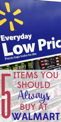 Love it or hate it, you know Walmart delivers when it comes to deals! Here are the 5 things you should always buy at Walmart.