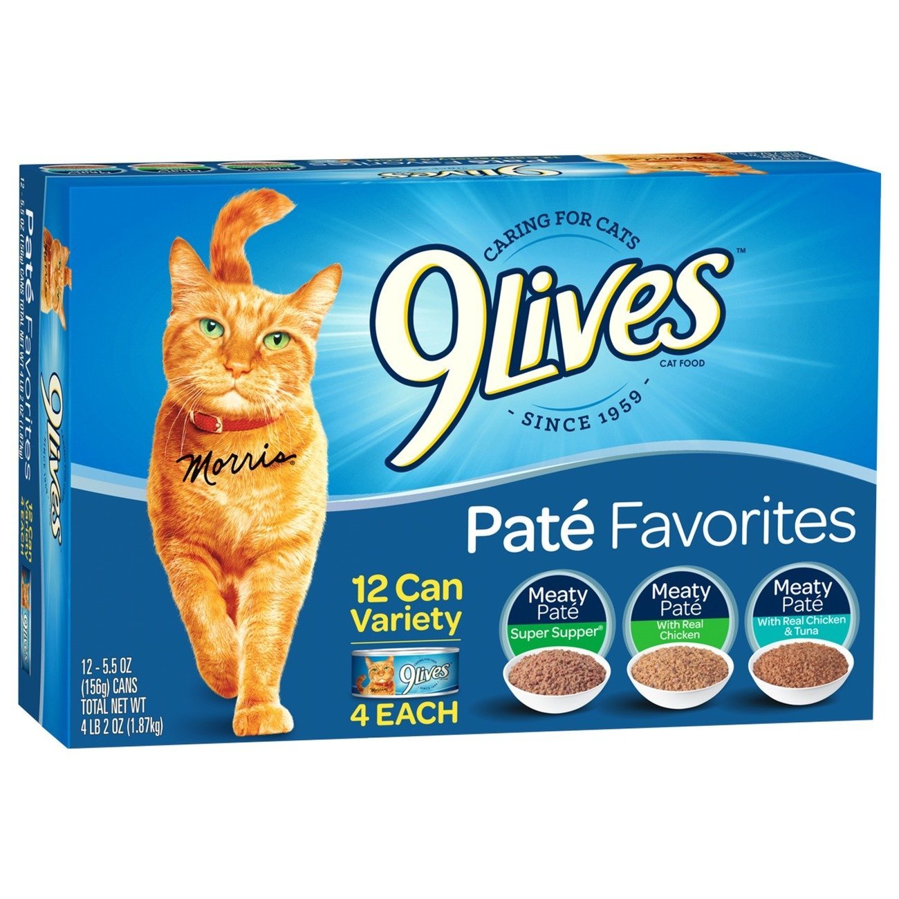 9 Lives Pate Favorites Variety Pack Canned Cat Food, Pack of 12 Cans .99 