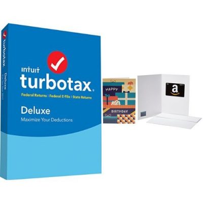 Turbotax Deluxe 2017 Tax Software Federal State Fed Efile Pc