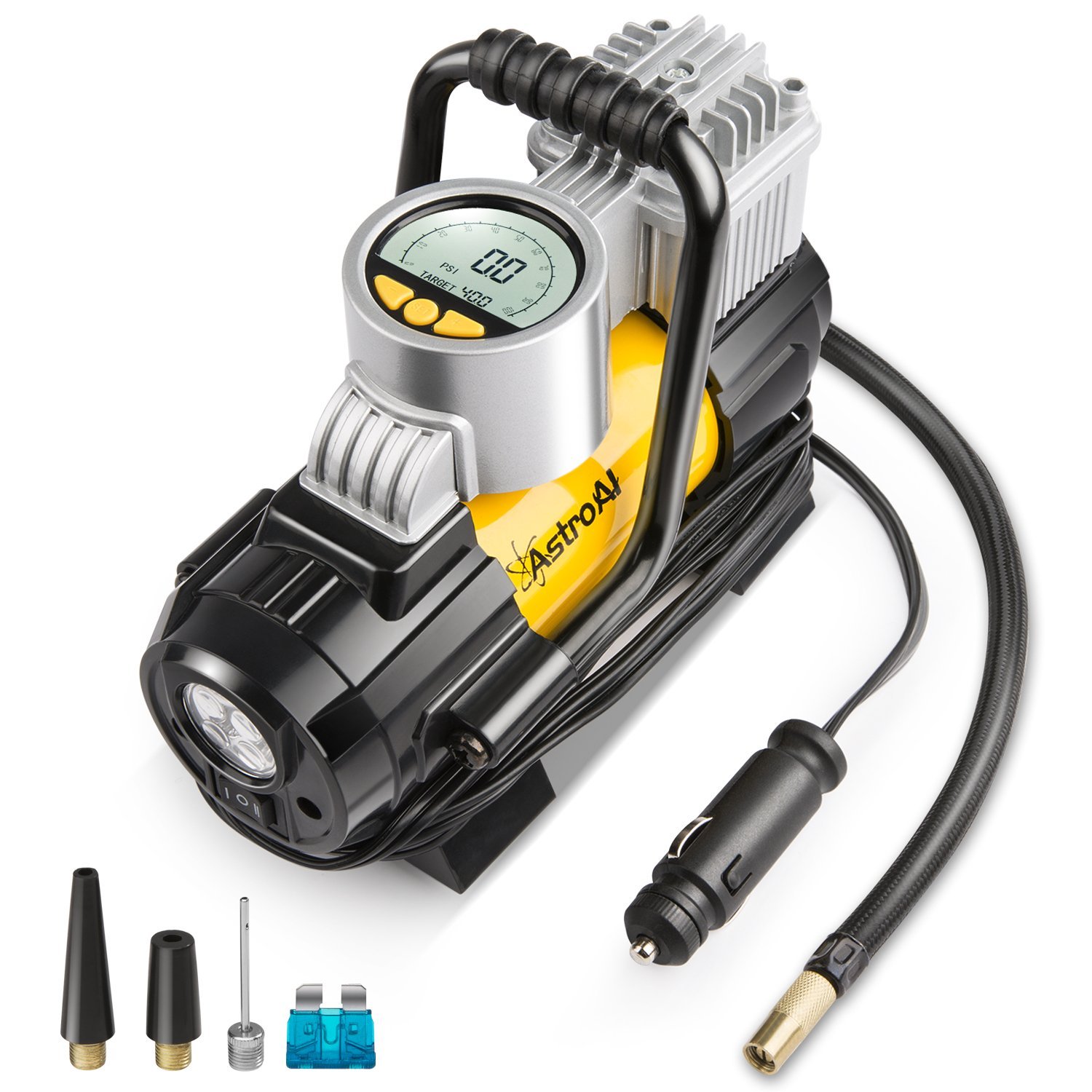 AstroAI Portable Air Compressor Pump Tire Inflator, 150 PSI 12V