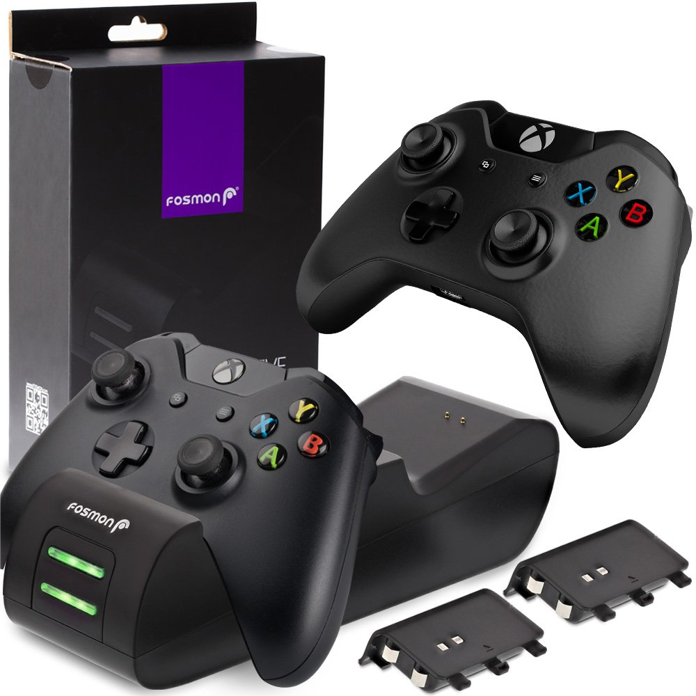 Fosmon Xbox One/One X/One S Controller Charger, [Dual Slot] High Speed