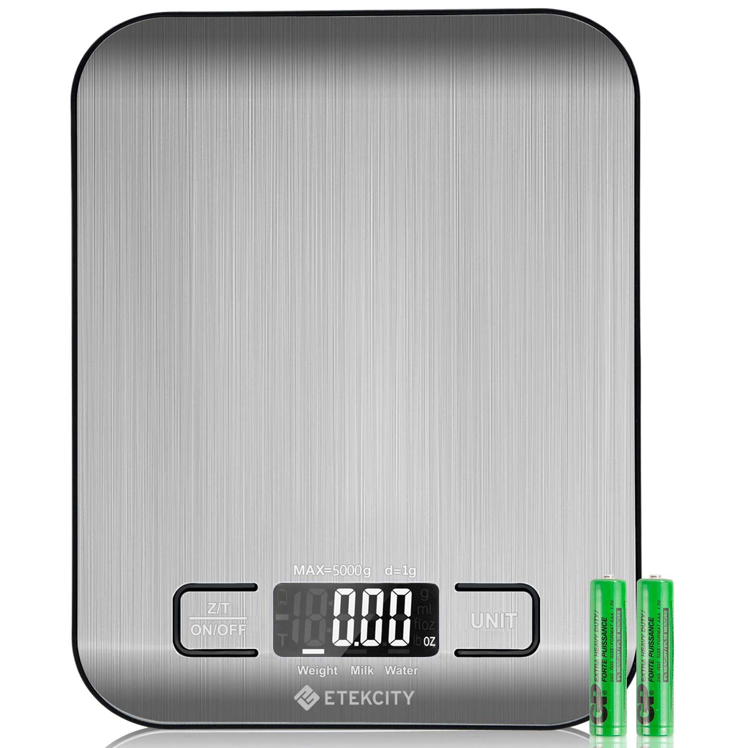 Etekcity Food Digital Kitchen Weight Scale Grams and Ounces, Small, Backlit, Stainless Steel 9.97