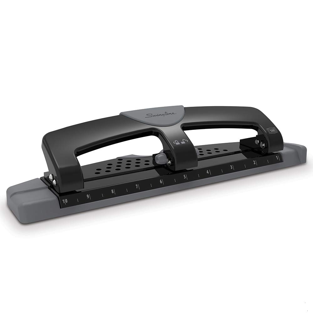 Swingline 3 Hole Punch, Hole Puncher, SmartTouch, 12 Sheet Punch