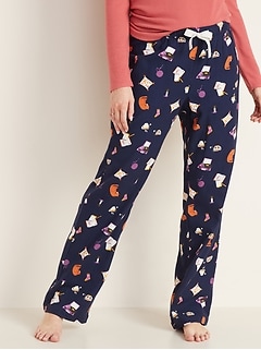 Patterned Flannel Pajama Pants for Women - Firewood