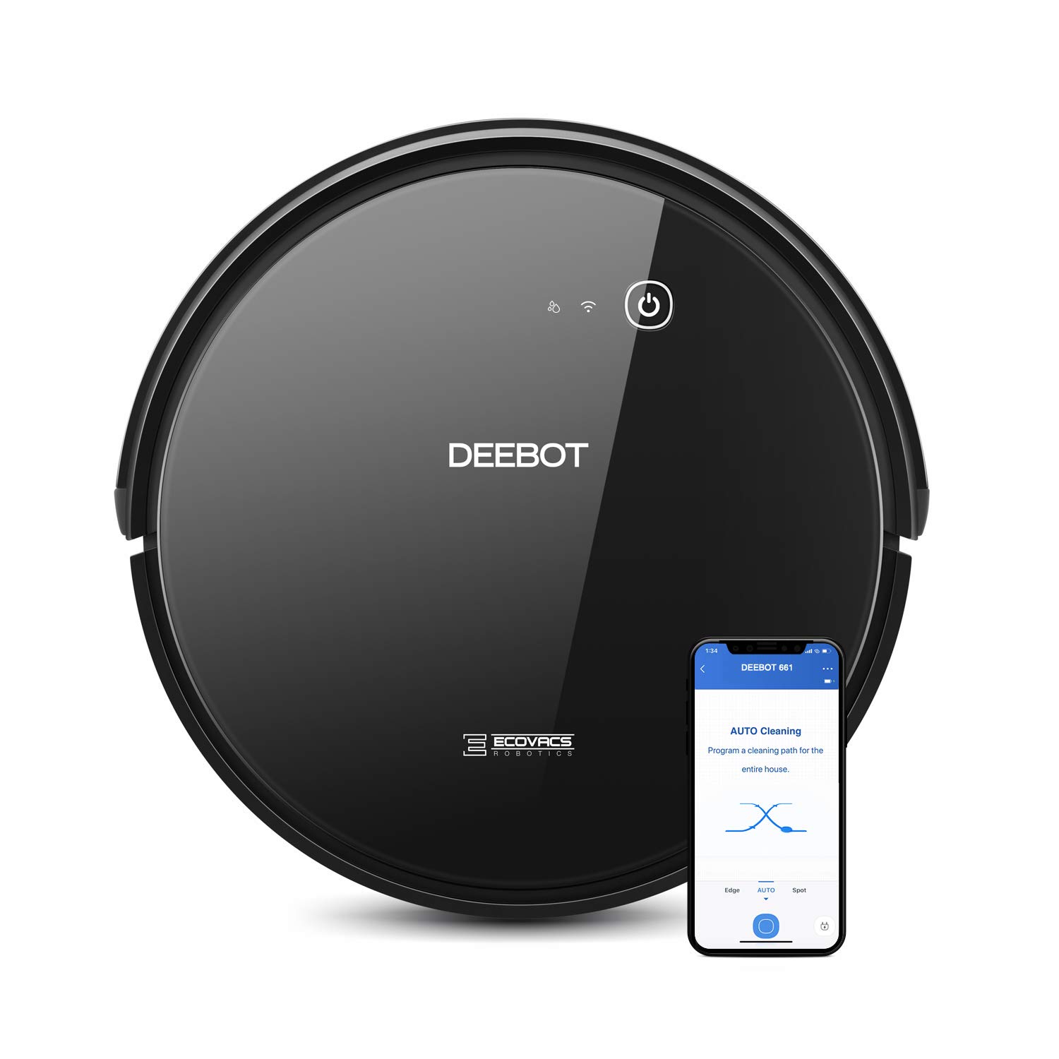 ECOVACS DEEBOT 661 Convertible Vacuuming or Mopping Robotic Vacuum