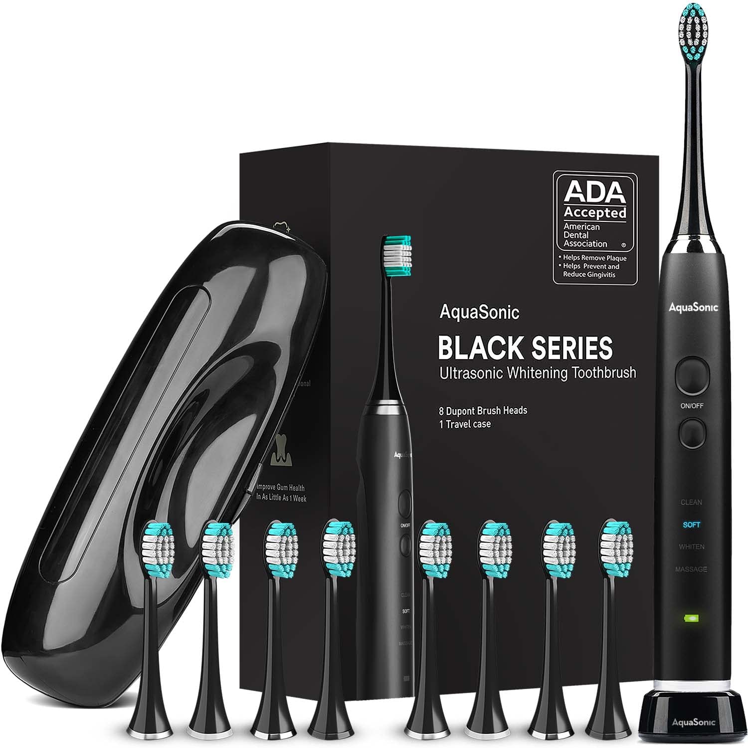 Aquasonic Black Series Ultra Whitening Toothbrush Ada Accepted