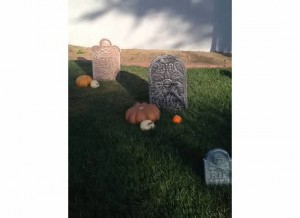 Tombstones and pumpkins