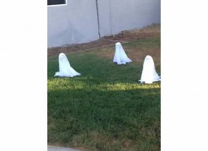 Ghostly lawn decor 