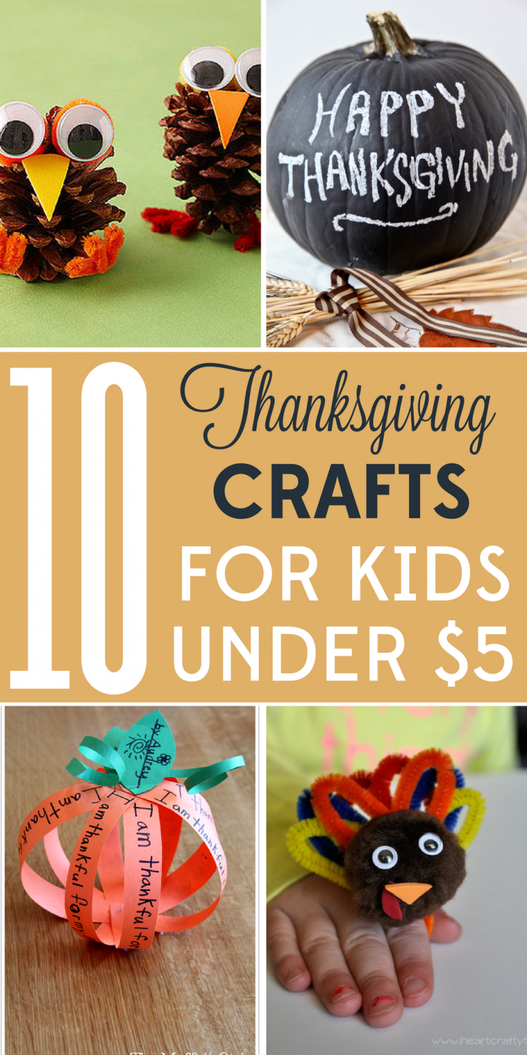 10 Thanksgiving Crafts For Kids Under $5