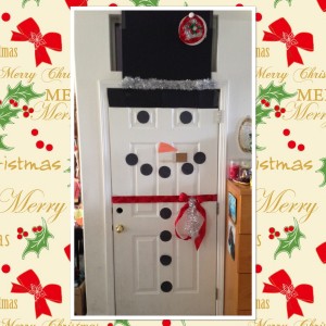 Snowman door decor