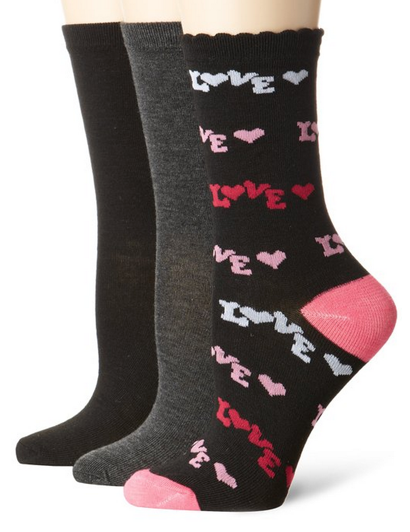Betsey Johnson Women's Love Print Crew Socks (3 Pair Pack) Only $7.18!