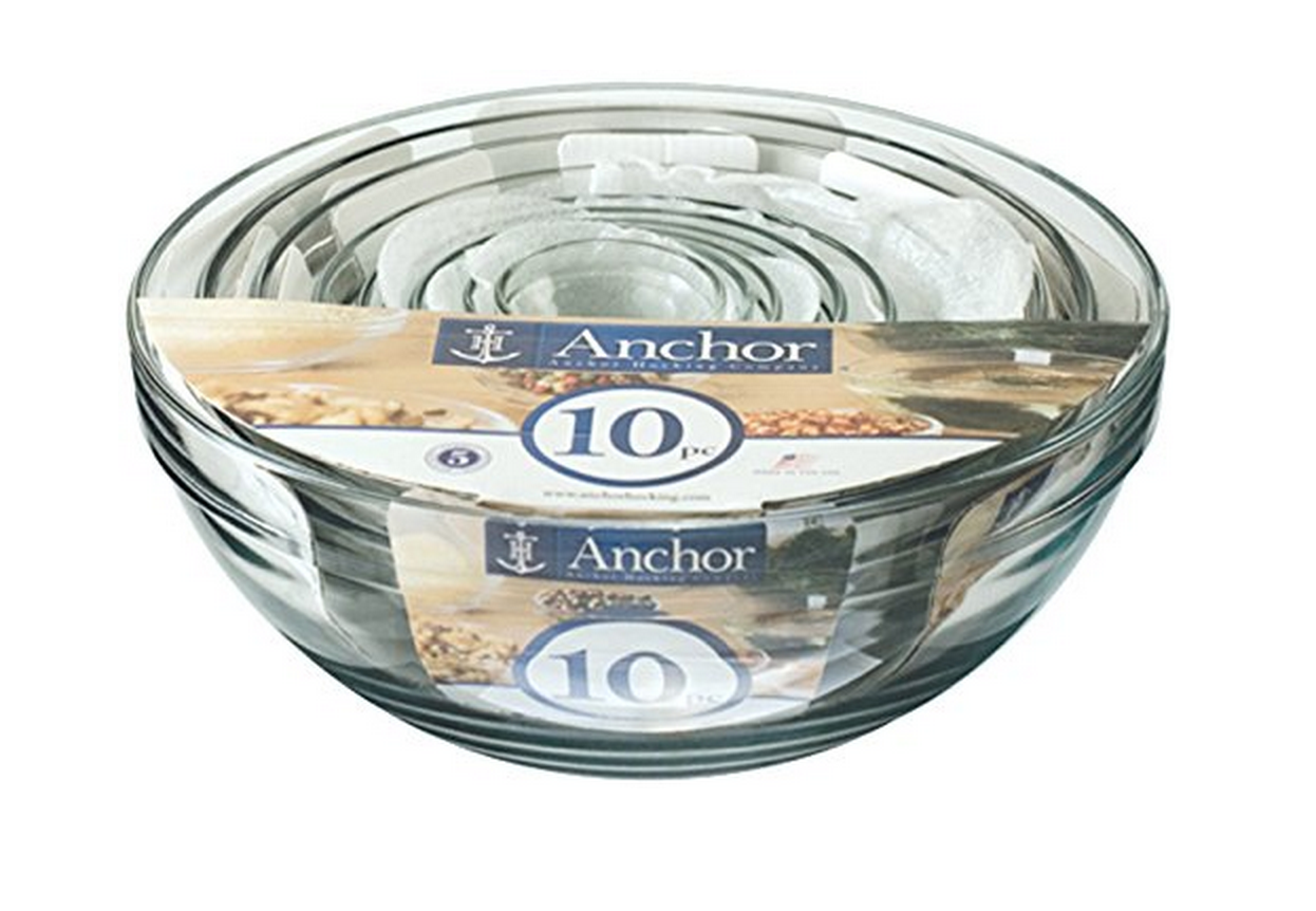 Anchor Hocking w50-g/13 s15. Reg 035. Striped Glass Bowl.