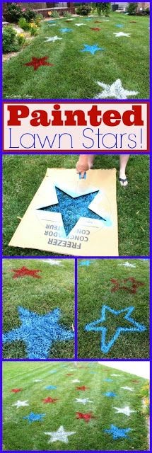 painted lawn stars