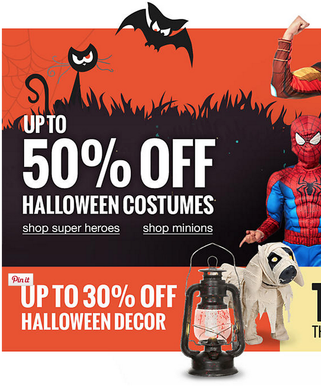 $5 Off Halloween Costumes & Decor $40 or More - Includes Sales Items!