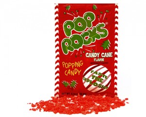 Candy cane flavored Pop Rocks
