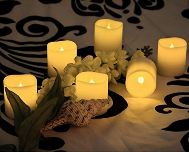 6Pack of Real Wax Flameless Candles 10.99 OR Color Changing Flameless