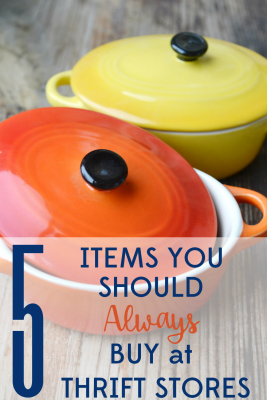 Some things are actually better quality when they're older. Learn the 5 items you should always buy at thrift stores.