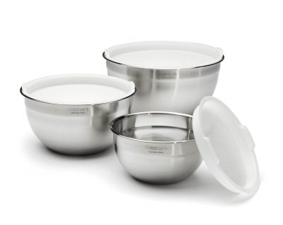 cuisinart stainless steel mixing bowls with lids set of 3