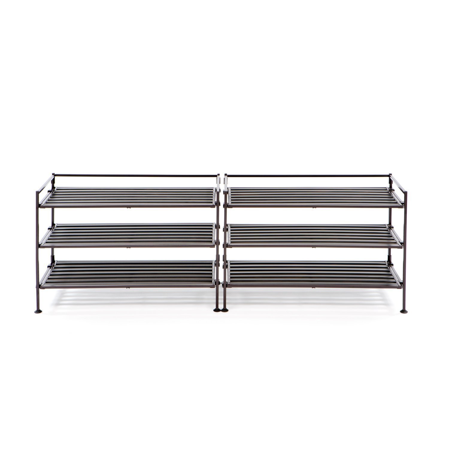 Seville Classics 3Tier Resin Slat Utility Shoe Rack (2Pack) 38.25
