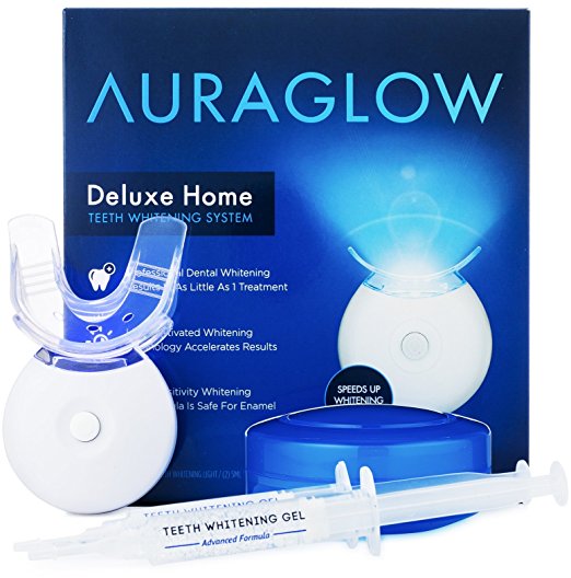 AuraGlow Teeth Whitening Kit, LED Light $29.99