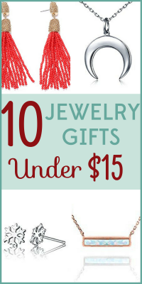 Jewelry is sure to please and it doesn't have to be expensive! We've got 10 gorgeous jewelry gifts that cost $15 or less!