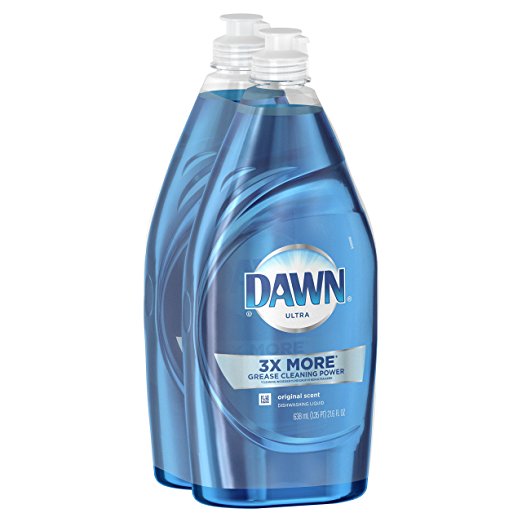 Dawn Ultra Dishwashing Liquid Dish Soap Original Scent, two 21.6 oz
