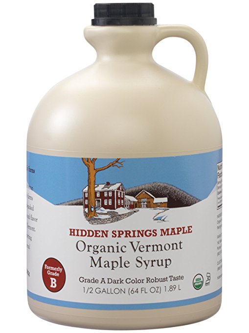 Hidden Springs Organic Vermont Maple Syrup, Dark Robust (Formerly Grade