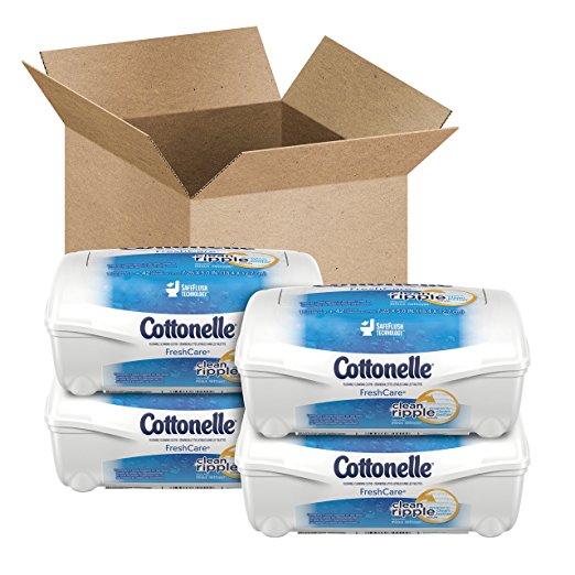 Cottonelle Fresh Care Flushable Cleansing Cloths Refillable Tub ,42 Count (Pack of 4) 6.97